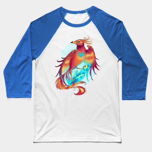 Crystal Phoenix Baseball T-Shirt by KaceyMeg